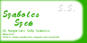 szabolcs szep business card