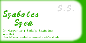 szabolcs szep business card